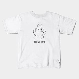 Jesus and coffee Kids T-Shirt